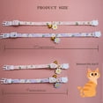 thumbnail image 2 of Ludolm 2 Pack Cotton Breakaway Cat Collars with Bell Flower Pendant Kitty Kitten Collars Pink Purple Collar for Female Girl Cats Male Boy Cats, 2 of 7
