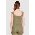 thumbnail image 4 of Women's Crochet Scalloped Hem Square Neck Button Front Vest, 4 of 4