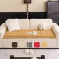 thumbnail image 4 of HUGNEO 28"x83" Plush Textured Sofa Seat Cushion, Non Slip Backing Couch Slipcover, Machine Washable Furniture Protector, Light Coffee, 4 of 13