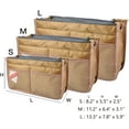 thumbnail image 2 of Vercord Updated Purse Handbag Organizer Insert Liner Bag in Bag 13 Pockets New Khaki Medium, 2 of 7