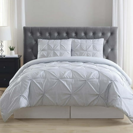 Everyday Gingham Pleat Duvet Cover Set By Truly Soft Walmart Com