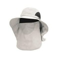 thumbnail image 3 of Sombrero para el sol con solapa para el cuello, gorra de protección solar con capucha, cómodo sombrero de pesca de ala ancha beige, 3 of 9