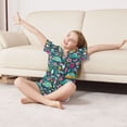 thumbnail image 3 of FORMRS Niños Short Sleeve Top and Pants Pajama Set Unisex Satin 2-Piece Sleepwear, Sizes 11-12Y, Green Vibrant Truck Pattern, 3 of 8
