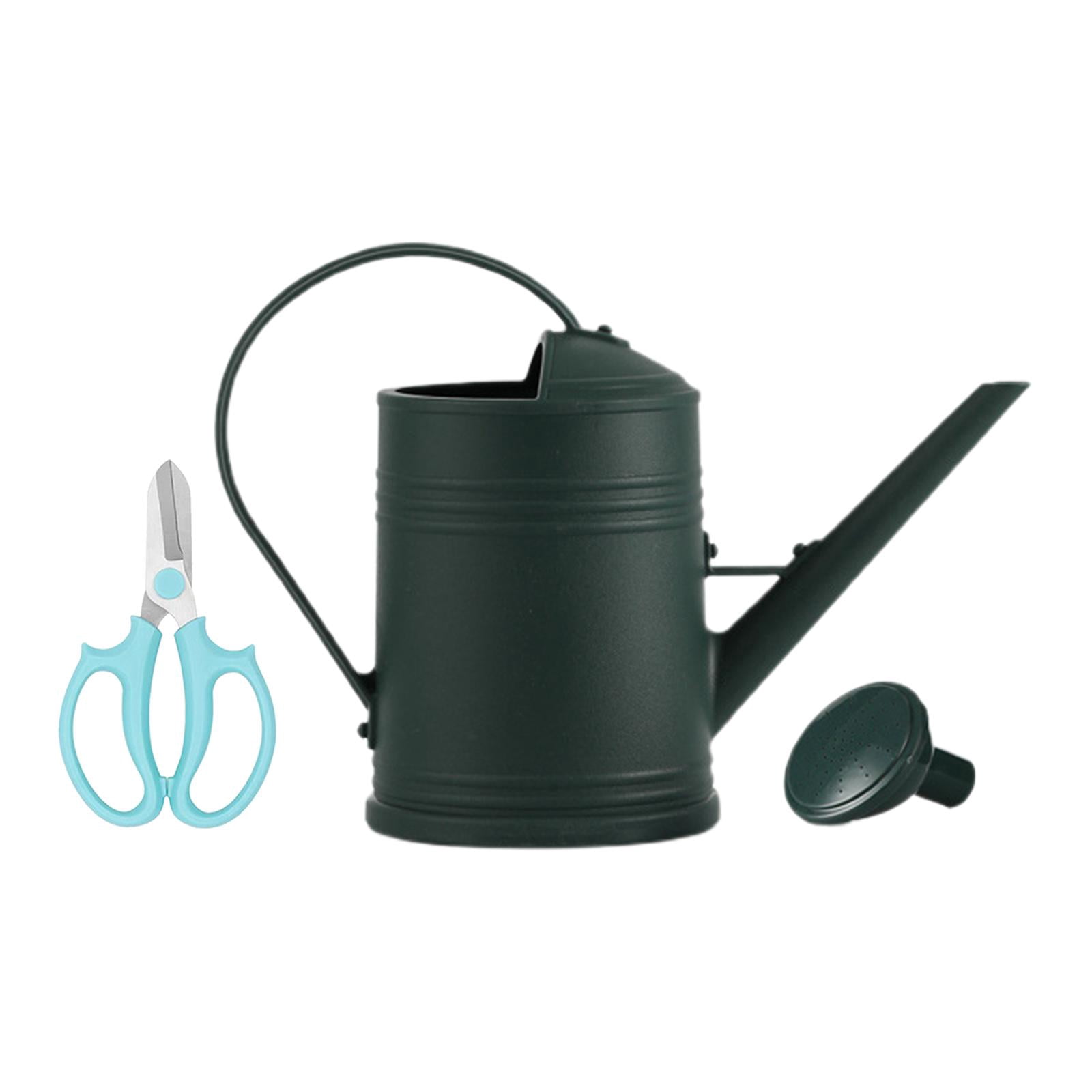 koolsoo 2L Garden Watering Can Watering Pot Removable Nozzle Watering Bottle Sturdy Gardening Tool for Watering Plants Garden Flowers dark green