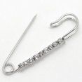 thumbnail image 4 of PinesC 10 Pcs Safety Pins Encrusted with White Rhinestone 6.5x1.8 cm - Personalized Design - Charm for Fashion Silver, 4 of 4