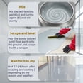 thumbnail image 6 of Epoxy Colored Sand Floor Paint, Epoxy Floor Paint High Gloss Marble Effect Coating for Indoor and Outdoor, Wear-resistant and non-slip Self-leveling Coating Blue 35OZ(1KG), 6 of 13