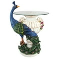thumbnail image 4 of Design Toscano Staverden Castle Peacock Sculptural Glass-Topped Table, 4 of 5