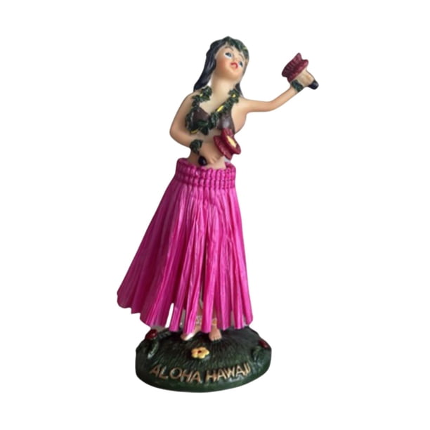 Estatua de niña con falda para salpicadero de coche, muñeca, obra de arte, decoración de mesa, colecciones Baile rojo