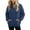 Royal Blue, variant on Womens Corduroy Shirts Casual Long Sleeve Tops Stand Neck Button Up Blouses Solid Tunic Fall Pullover with Pocket Khaki M