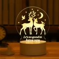 thumbnail image 4 of Lámpara 3D de acrílico con USB, luces LED de noche, letrero de neón, decoraciones navideñas para el hogar, dormitorio, decoración de cumpleaños, regalos de boda, 4 of 4