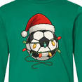 thumbnail image 4 of Inktastic Soccer Ball Christmas Lights Santa Hat Long Sleeve Youth T-Shirt, 4 of 5