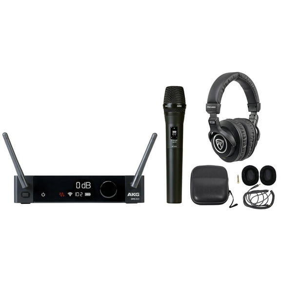 AKG DMS300 8-Channel Digital Handheld Wireless Microphone Mic System Headphones