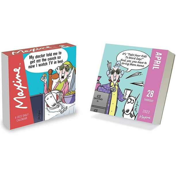 2022 Daily Desktop Calendar, 12 Months Day To Day, Maxine Quotes Theme Box, 5.2 X 5.2 In - Walmart.com