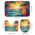 thumbnail image 3 of Hawaiian Style Shower Curtain Sets with Rugs 4 Piece Rustic, 3 of 8