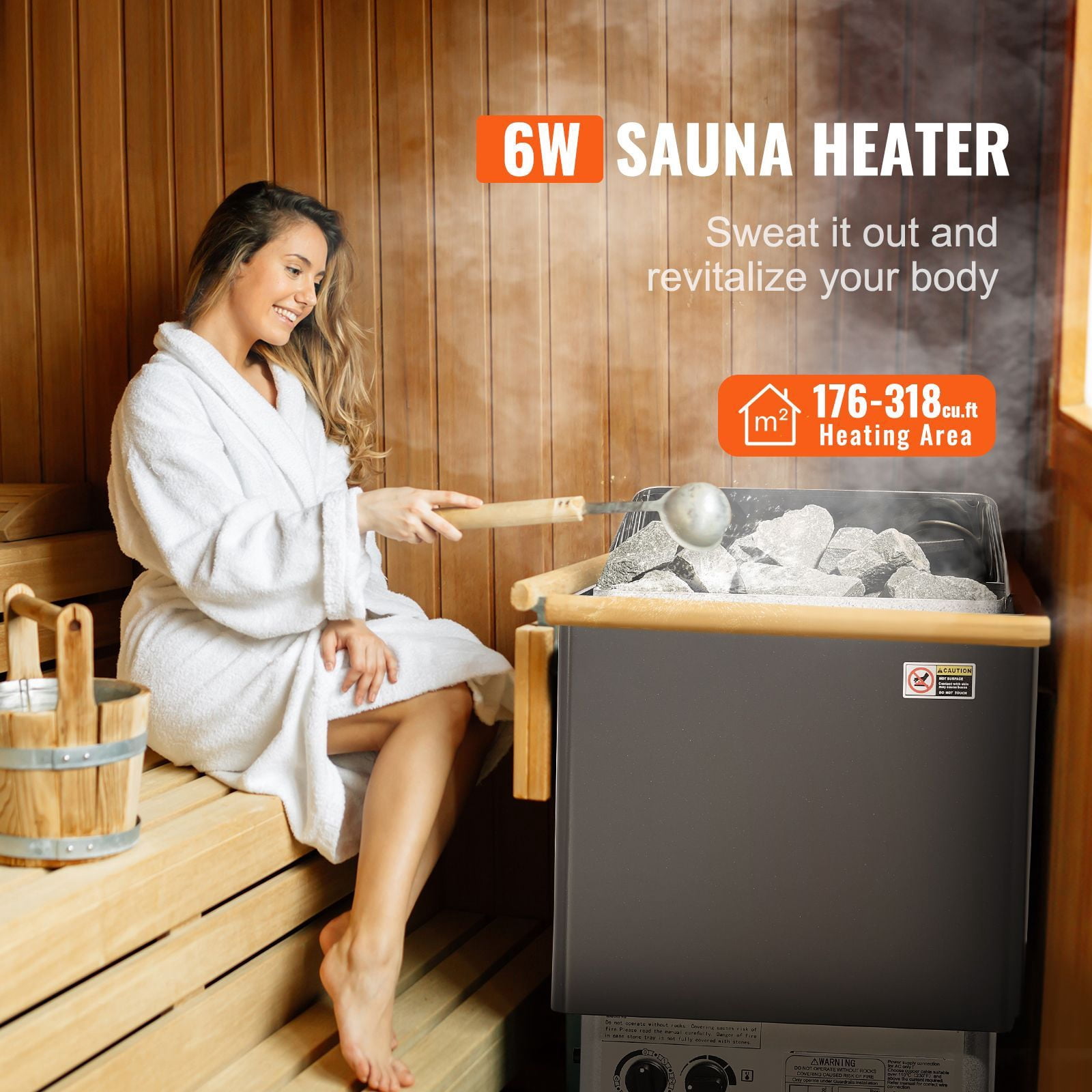 現状品⭐︎AMAZON SAUNA サウナヒーター AM90MI 9kW 240V Coasts AM90MI Sauna Heater 9KW 240V Inner Controller for Spa Sauna
