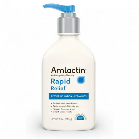 AmLactin Rapid Relief Restoring Lotion + Ceramides, 7.9 Ounce, Pump