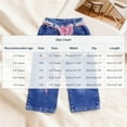 thumbnail image 3 of SERTG Girls Straight Wide Leg Jeans Loose Fit Bow Tie Belt Elastic Waist Kids Spring Summer Casual Long Pants Everyday Trousers(Blue#5,5-6 Years), 3 of 6
