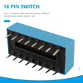 thumbnail image 3 of 10 Pcs 2.54mm Pitch 8 Positions 16 Pin Blue DIP Switch 8P, 3 of 5
