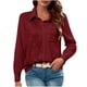 thumbnail image 3 of RKSTN Women's Sequin T Shirts Oversized Lapel Glitter Sparkly Prom Party Pullover Top Button Down Long Sleeve Shirt Women Casual Plus Size Turndown Collar Sequined Comfy Tee Party Club Night Blouse, 3 of 9