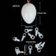 thumbnail image 5 of 50 Uds huevos falsos de Pascua decoración de plástico simulación de huevo jardín de infantes accesorios de bricolaje regalos niños blanco Kits de decoración para fiestas Blanco sin cuerda Wosthever HA003690-04, 5 of 6