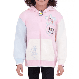 Champion Youth Girl's Long Sleeve French Terry Rainbow Script