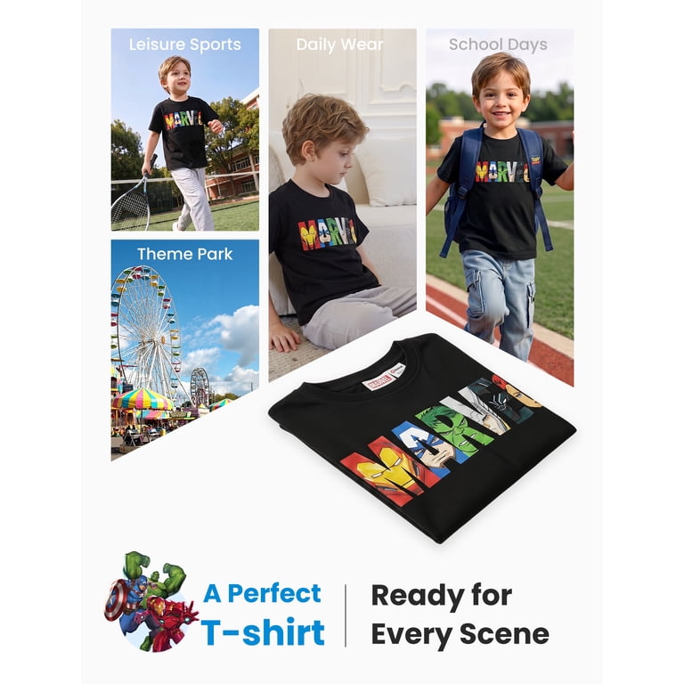 Disney Marvel Boys Graphic T-Shirt photo 5