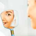 thumbnail image 3 of Handheld Mirror with Handle, for Vanity Makeup Home Salon Travel Use, 3 of 5