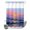 Blue, Gold, Violet, variant on No Hook Shower Curtain, Coastal Ocean Shower Curtains for Bathroom with See Through Top Window, Sparkle Sea Abstract Colorful Waterproof & Washable Bath Curtain 66"x72"