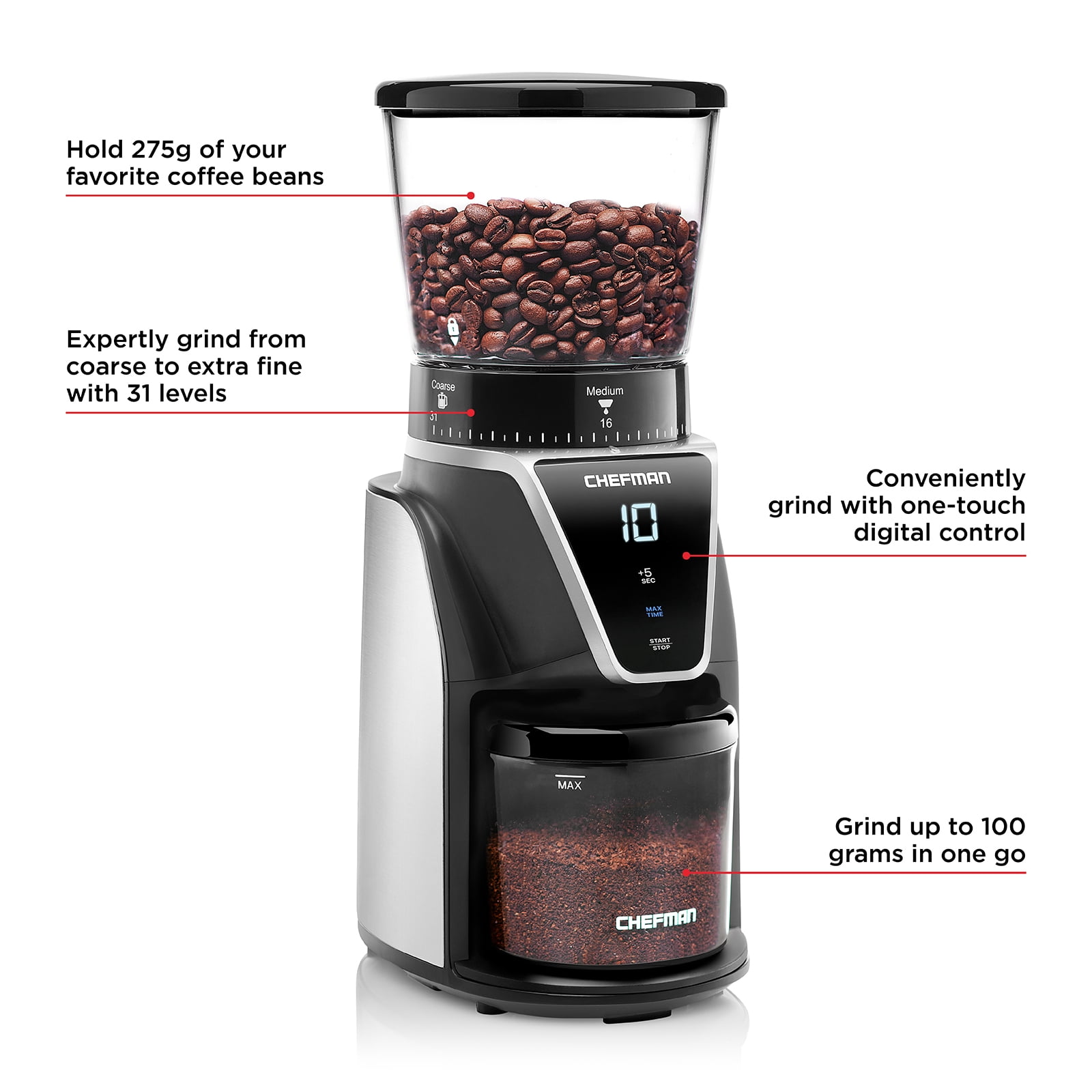 Feima 480N Low RPM Conical Burr Coffee Grinder