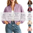 thumbnail image 3 of Stamzod Womens Fashion Bomber Jacket 2026 Fall Coats Long Sleeve Cropped Button Up Jackets for Women, 3 of 9