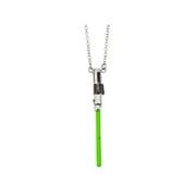 Salesone Star Wars Lightsaber Pendant Necklace, Titanium-Plated 2 3/4"