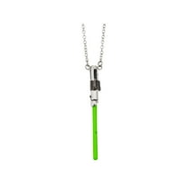 Star Wars Green Light Saber Pendant Necklace