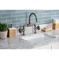 thumbnail image 2 of Kingston Brass KS217RXVN Belknap Industrial Style Wheel Handle Bridge Bathroom Faucet with Pop-Up Drain, Black Stainless, 2 of 7