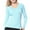 Moderate Blue, variant on Monterey Club Women's Fine Gauge Cable Knit V-neck Sweater #6134