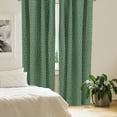 thumbnail image 2 of Ambesonne Classic Window Curtains, Damask Art Swirly Blossoms, Each 28" W x 84" L, Hunter Green and White, 2 of 4