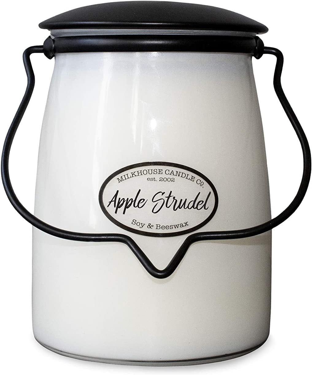 Milkhouse Candle Creamery, Apple Strudel, Butter Jar Scented Soy Candle, 22oz