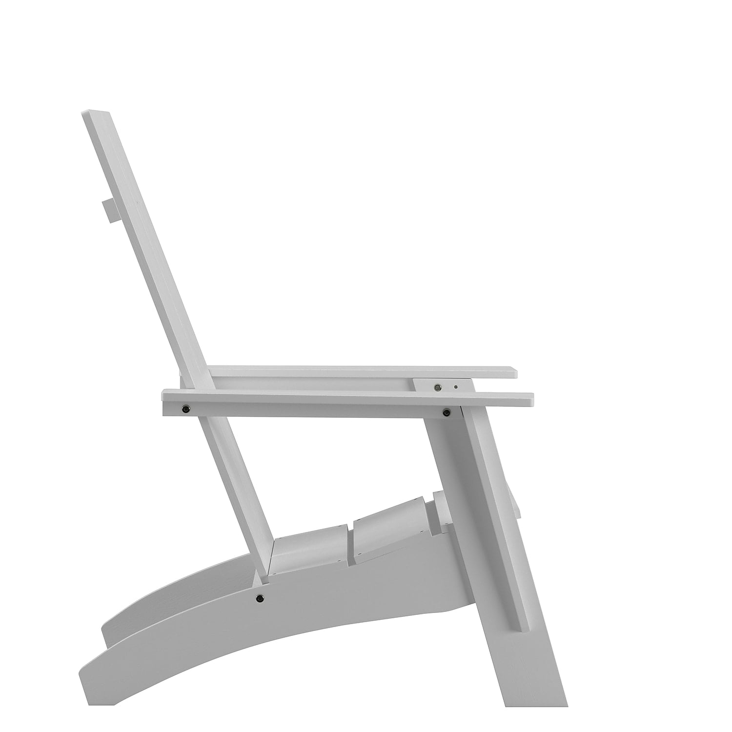 Flash Furniture Sawyer Poly Resin Wood Adirondack Chair - White