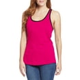 thumbnail image 1 of Ma Croix Women's Racer Back Sleeveless Tee Shirts with Contrast Binding Slassic Workour Tank Top, 1 of 3