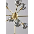 thumbnail image 3 of Adesso Starling 70" 9-Light Dimmable LED Antique Brass Floor Lamp with Smoke Glass Globes, 3 of 7
