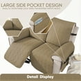 thumbnail image 6 of UPONRAY Waterproof Loveseat Recliner Covers, Non-Slip 2 Seater Recliner Chair Covers, Washable Furniture Protectors Recliner Cover for Kids Pet Dog(2 Seaters,Light Coffee), 6 of 7