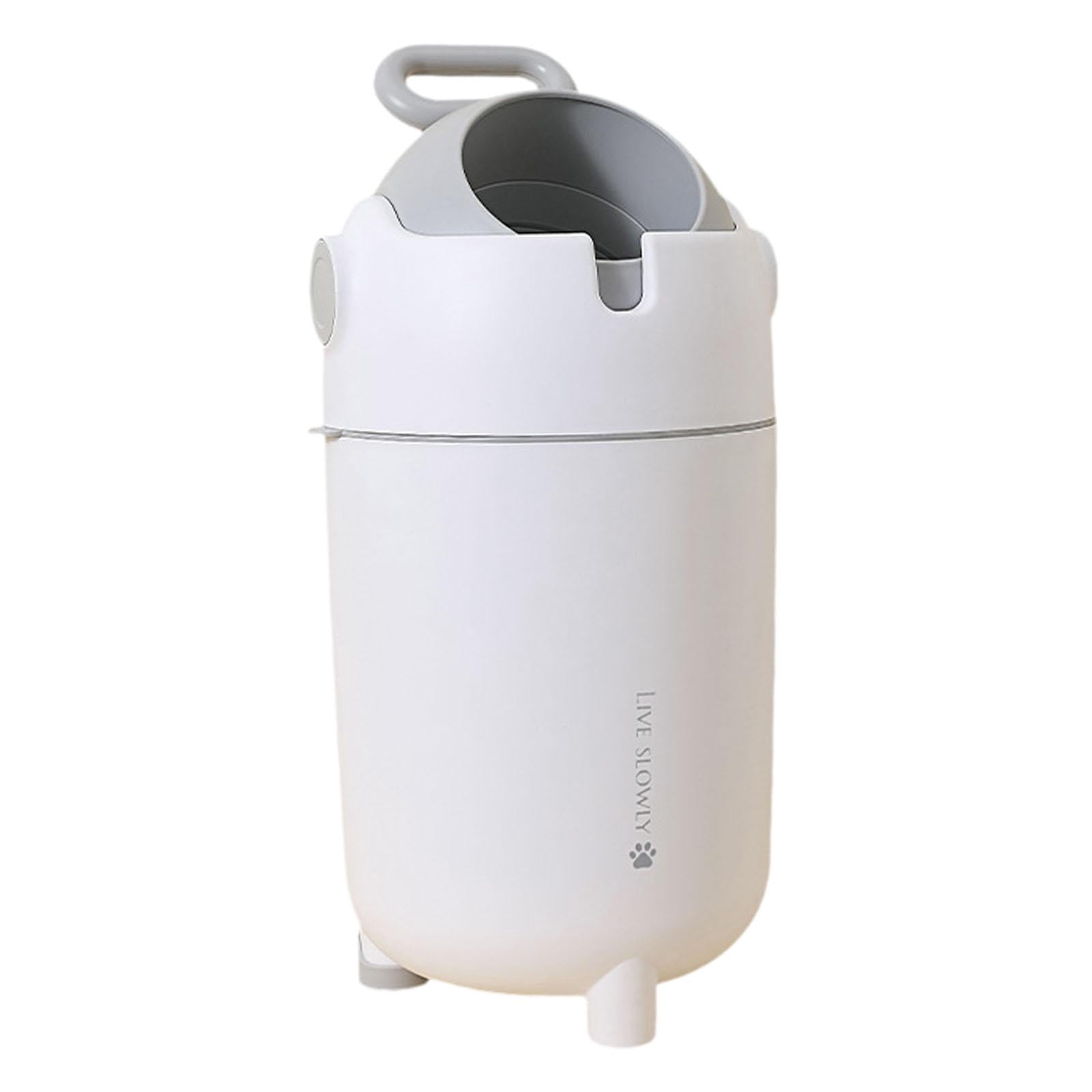 Fiocias Diaper Trash Can Garbage Bin Simple Dustbin Silent Opening Closing Waste Can for
