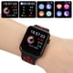 thumbnail image 4 of Pulsera inteligente completamente táctil Pulsera impermeable Monitor de ritmo cardíaco en tiempo real Fitness DeportesNegro Rojo, 4 of 8