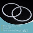 thumbnail image 3 of Uxcell 6" Silicone Rubber Gasket Flange O-Ring for Vacuum Clamp White 2 Count, 3 of 5