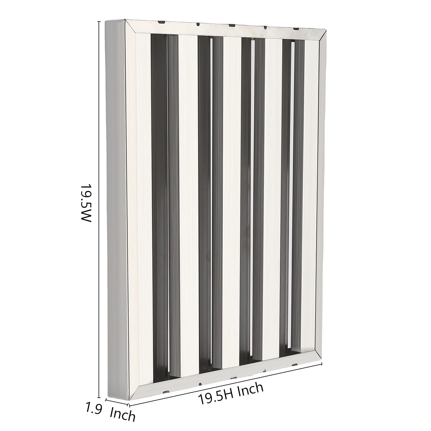 6PCS 19.5"x19.5" Commercial Kitchen Hood Filter 430 Stainless Steel Hood Filters for Restaurant Exhaust Hoods