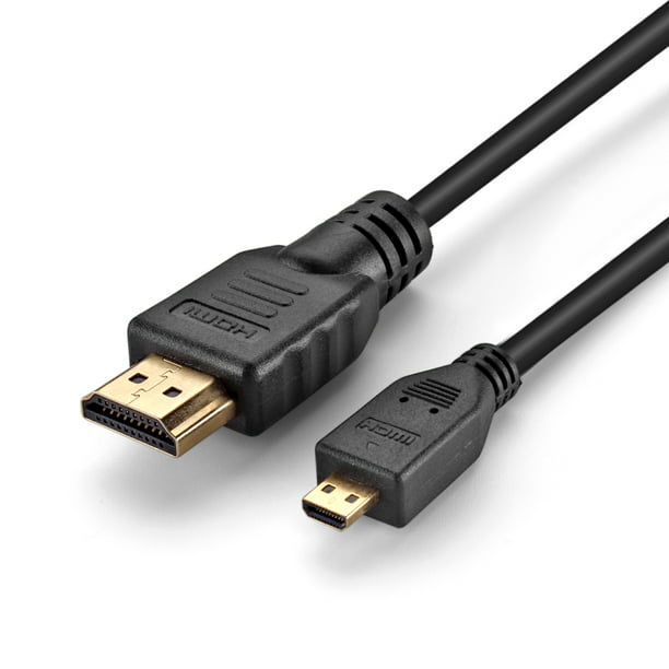 sælger Forsendelse øre Micro HDMI (Type D) to HDMI (Type A) Cable (6 Feet) - High Speed Video  Audio AV HDMI D to A Connector Converter Adapter Cord Supports 3D & 4K  Resolution Ready with