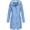 blue, variant on Women's Outdoor Mountaineering Medium Long Jacket Trench Coats for Women Waterproof Long Hooded Rain Jackets Lightweight Button Down Workout Windbreaker with Pockets black 2XL