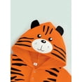 thumbnail image 5 of Franhais Baby Summer Short Sleeve Romper, Little Tiger Printed Hooded Jumpsuit, Loose Bottom Snap One-Piece Bodysuit, 5 of 8