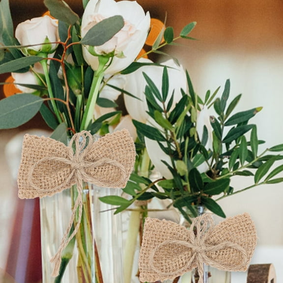 Mobutofu Bows Baby Baptism 6Pcs 3x1.6in