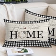 thumbnail image 2 of Farmhouse Home Pillow Covers 12"x20", Black Plaid Vintage Wood Grain Butterfly Soft Brushed Microfiber Breathable Throw Pillow Covers, Pillowcase with Zipper for Couch Sofa Bedroom Living Room, 2 of 9
