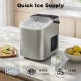 thumbnail image 4 of HOMCOM Portable Ice Maker Countertop 9 Ice Cubes Ready in 7 Mins 26lbs/24H, 4 of 10